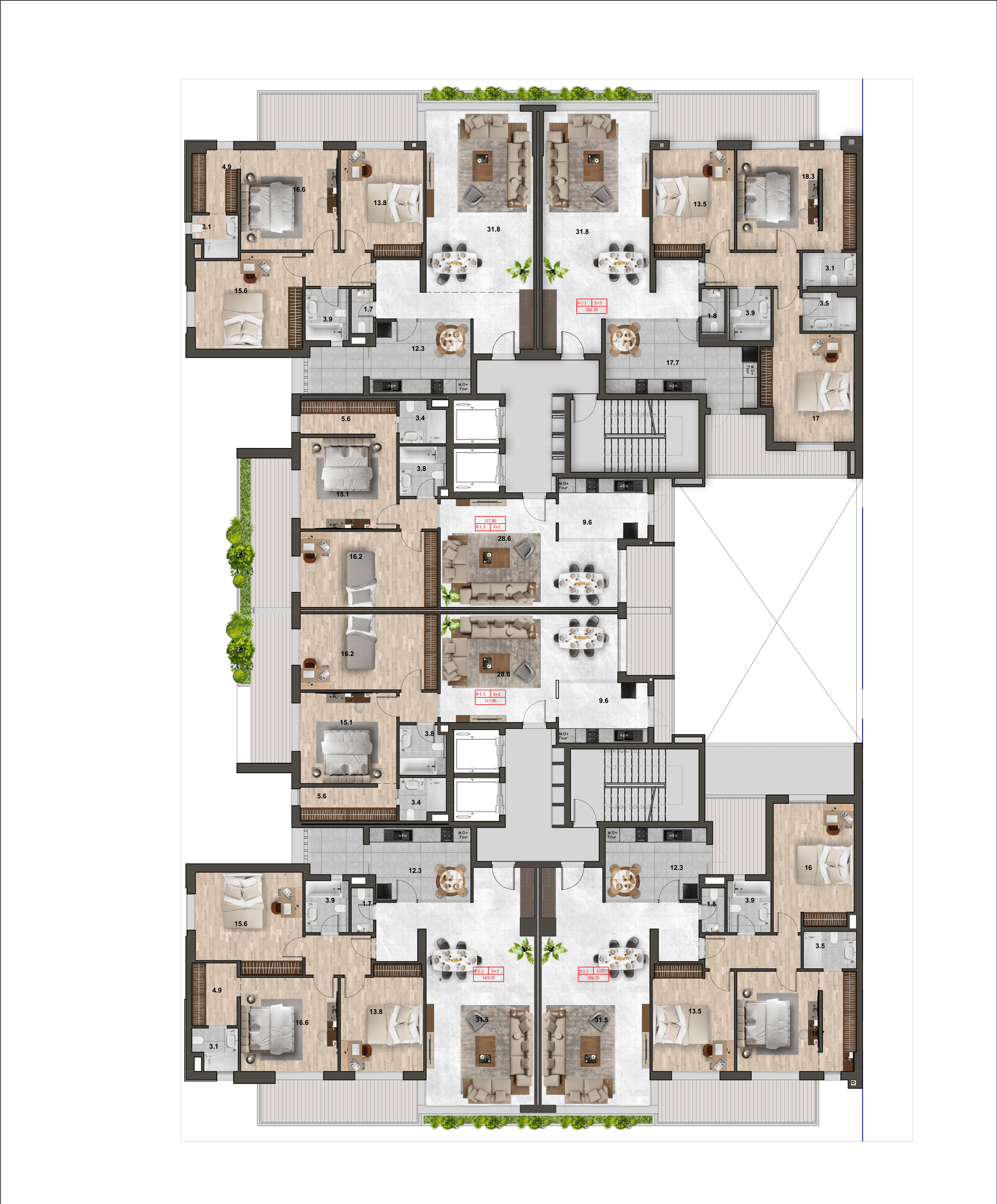 Architectural plan of the 1st Floor of the ORLOV residence